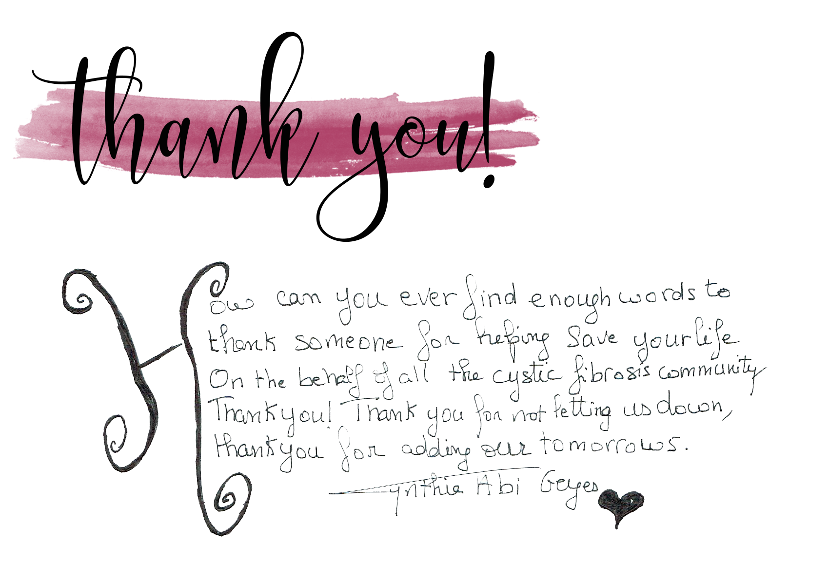 thank you note Cf GALA